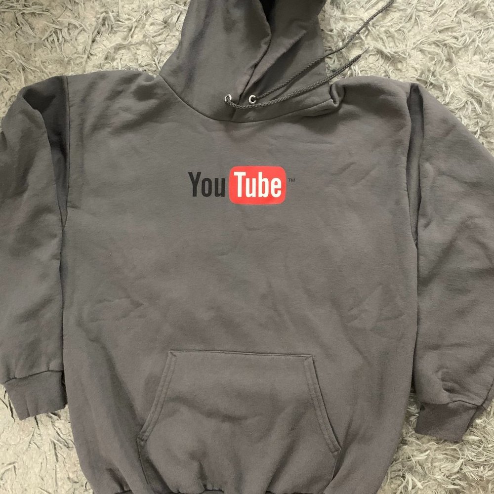 Dark Grey YouTube Pullover Hoodie